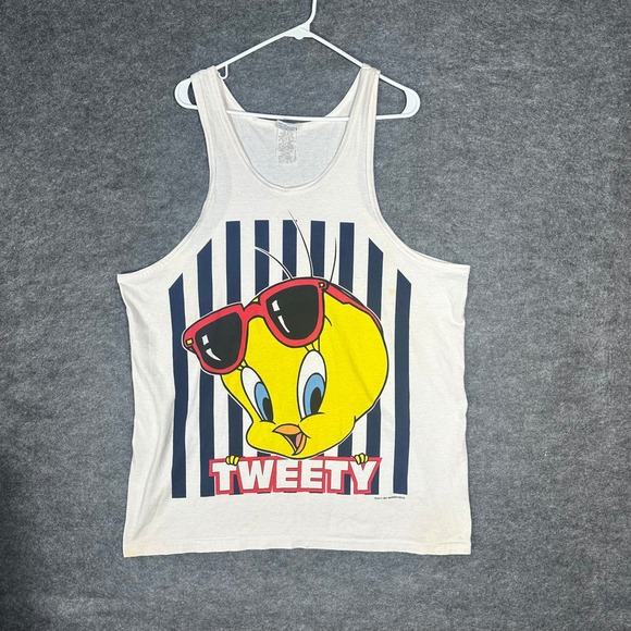 Looney Tunes Mania Other - Mens Looney Tunes Tweety Bird Tank Top‎ Graphic Tee Vintage 1996 Large